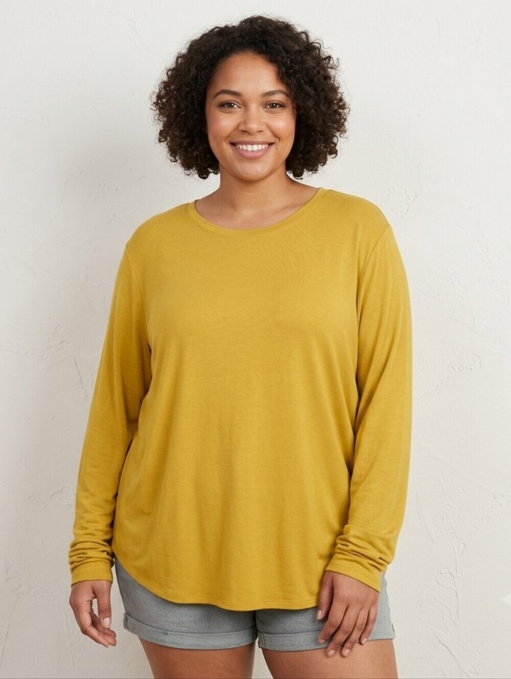 Eileen Fisher mustard Color Tunic RN 78121 CA 34460 Size Xl NWT $98